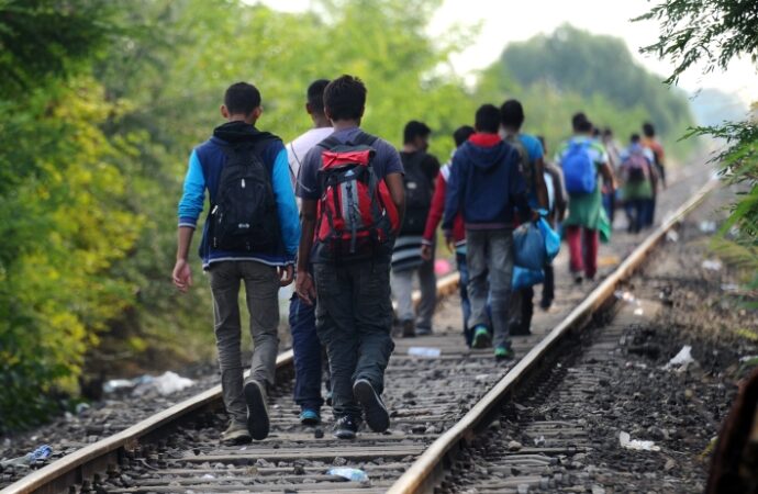 Migranții din Serbia au plecat, pe jos, spre Croația