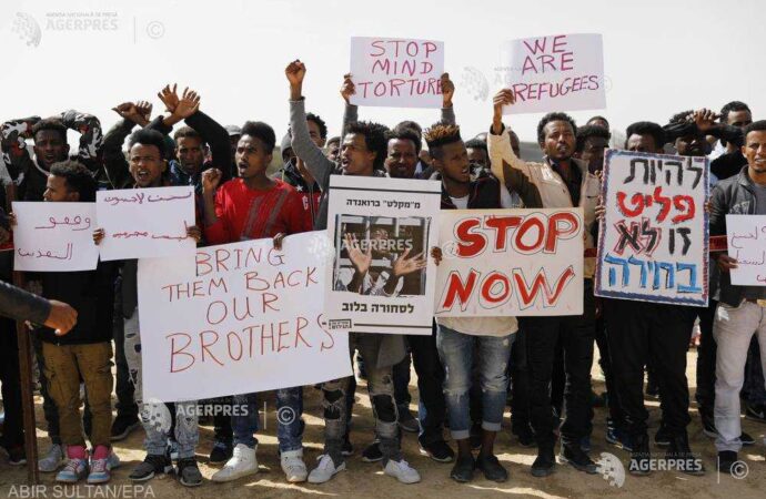 Israel: Manifestaţie a migranţilor africani împotriva încarcerării clandestinilor