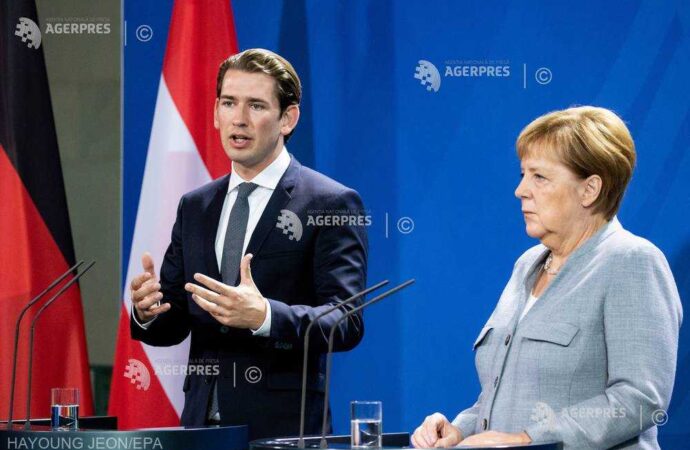 Angela Merkel şi Sebastian Kurz au convenit asupra necesităţii creşterii controalelor la frontierele UE