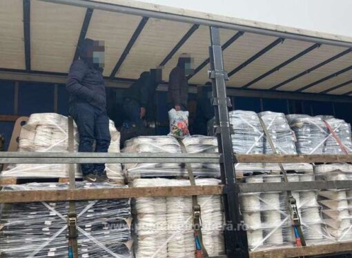 Arad: 11 migranţi, găsiţi în două camioane cu mărfuri care urmau să iasă din ţară prin Nădlac II