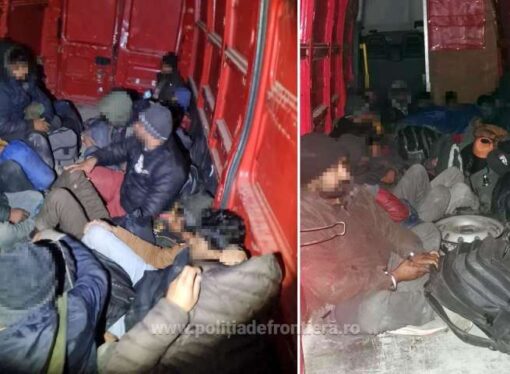 Arad: Peste 30 de migranţi, prinşi ascunşi în trei camioane şi un microbuz, la frontieră