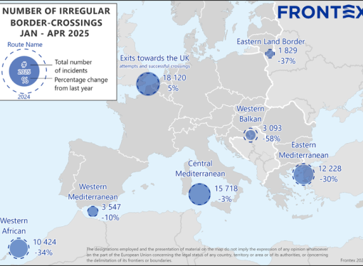 Frontierele externe ale UE: Traversări neregulamentare în scădere cu un sfert în primele patru luni ale anului 2025