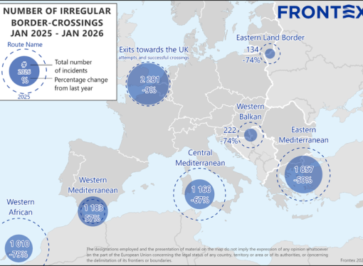 Frontex: Vremea severă de iarnă contribuie la o scădere cu 60% a trecerilor ilegale ale frontierelor UE în Ianuarie 2026