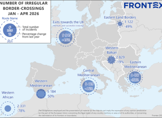 Frontex: Trecerile neregulamentare ale frontierei în UE au scăzut cu 40% în primele patru luni ale anului 2026